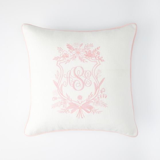 Bespoke Embroidered Crest Pillow Cover