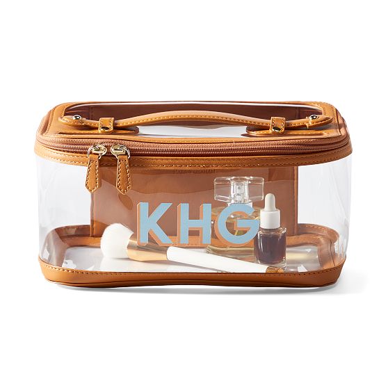 Clear Top Handle Travel Cosmetic Case