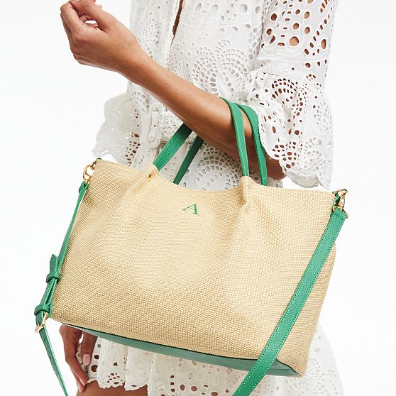 Gemma Italian Raffia Tote