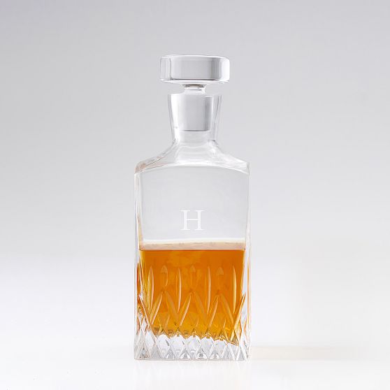 Classic Etched Whiskey Decanter