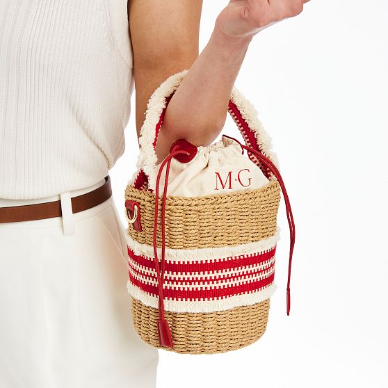 Hampton Raffia Crossbody Bag