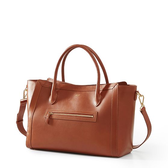 Zoe Leather Work Tote