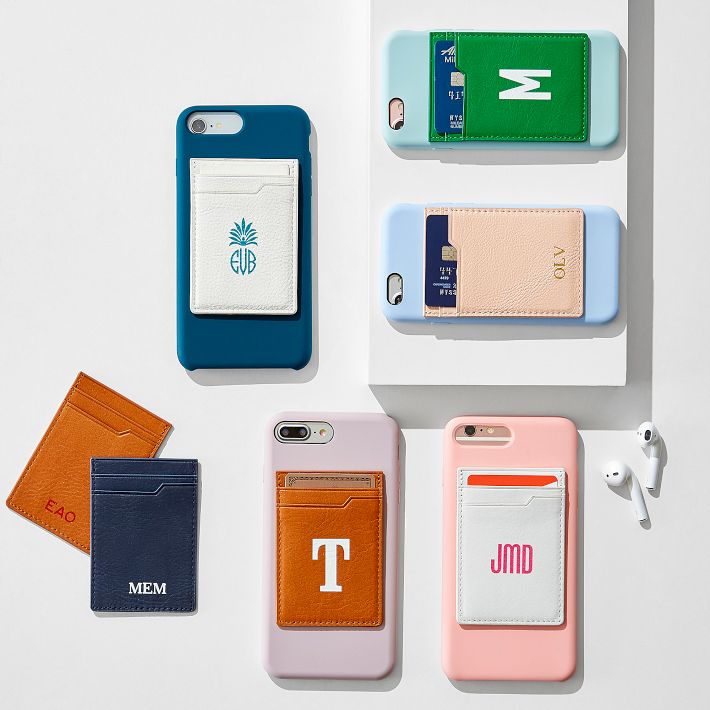 Leather Phone Sticker Card Case, Foil Debossed