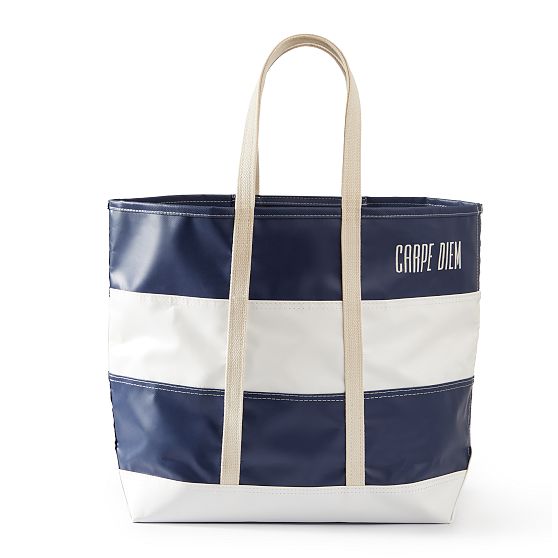 Mark &amp; Graham x Steele Stripe Waterproof Tote