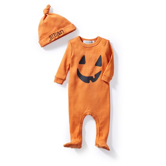 Pottery Barn Kids Halloween One Piece Pajama &amp; Hat Set