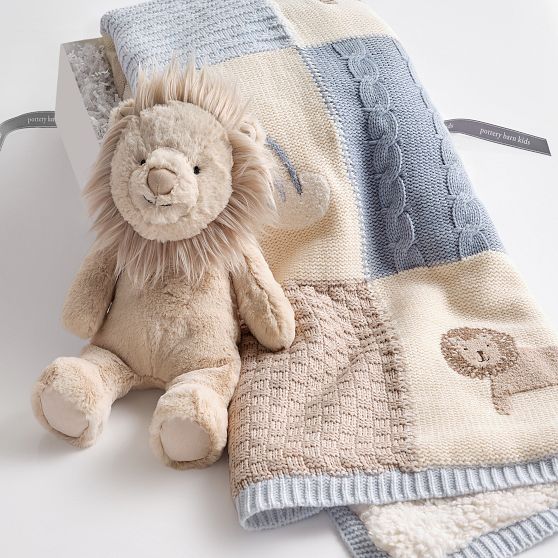 Pottery Barn Kids Heirloom Lion Personalized Baby Gift Set | Mark and ...