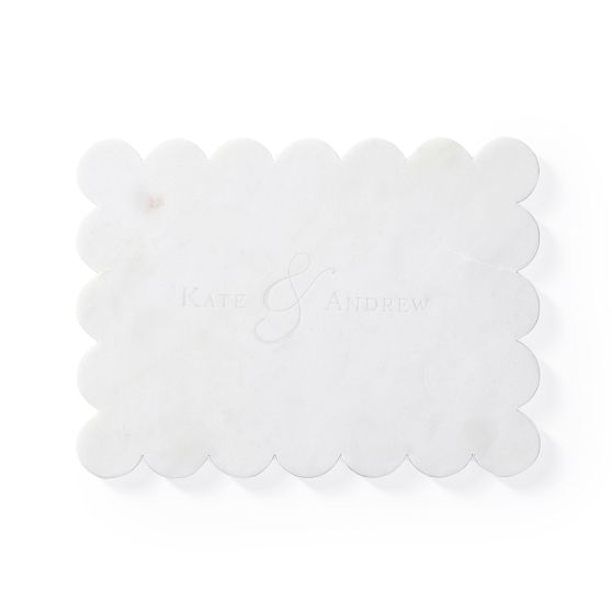 Scalloped Marble Cheese Board