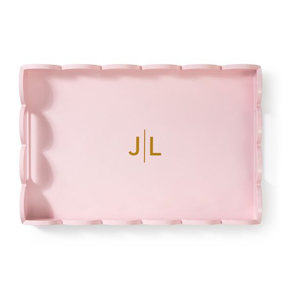 Scalloped Lacquer Serving Tray