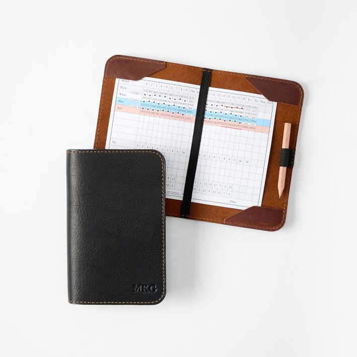 Leather Golf Score Card Holder