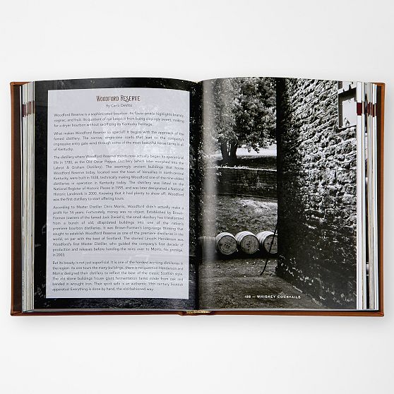 Leather Bound &ldquo;Whiskey Cocktails&rdquo; Book