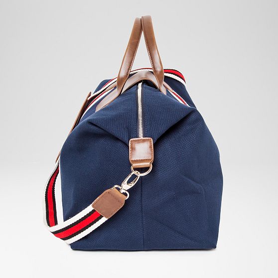 Canvas Twill Stripe Duffle Bag