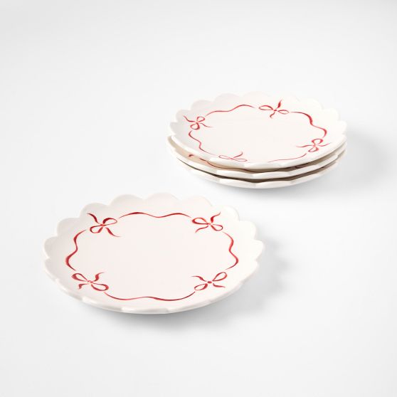 Bow Appetizer Plates, Set of 4