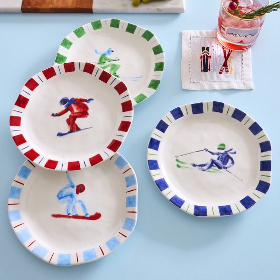 Ceramic Appetizer Plates, Set of 4