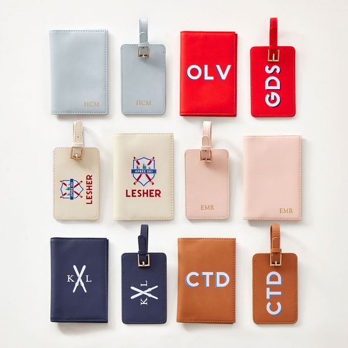 Fillmore Vegan Leather Luggage Tag and Passport Case Mark and Graham