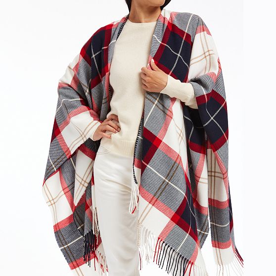 Italian Plaid Poncho