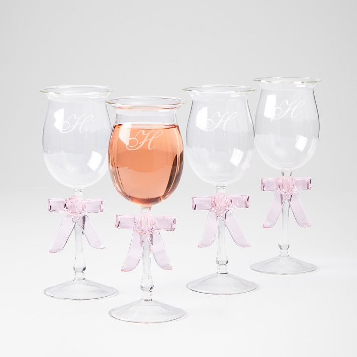 Bow Wine Glasses, Set of 4