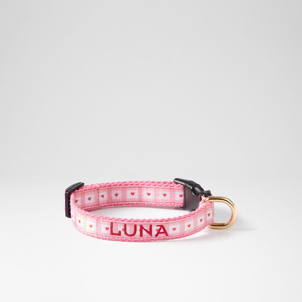 Ribbon Collar, X-Small, Hearts