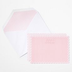 Scalloped Personalized Stationery Note Cards, Set of 24
