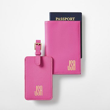 Fillmore Vegan Leather Luggage Tag and Passport Case
