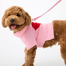 Heart Knit Dog Sweater