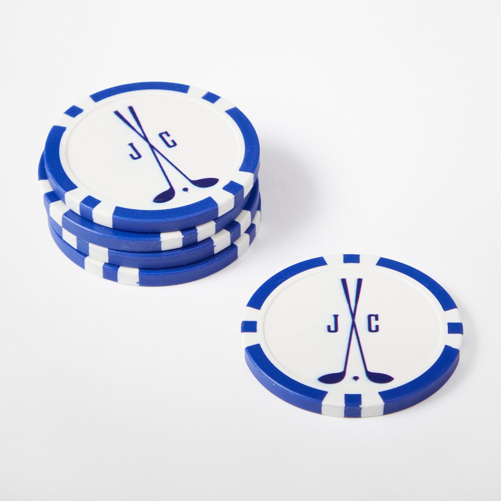 Personalized Poker Chips, Set of 50, Navy