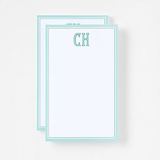 Personalized Pinstripe Stationery Notepads, Set of 2