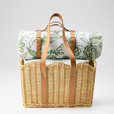 Sanderson Waterproof Ruffle Picnic Blanket