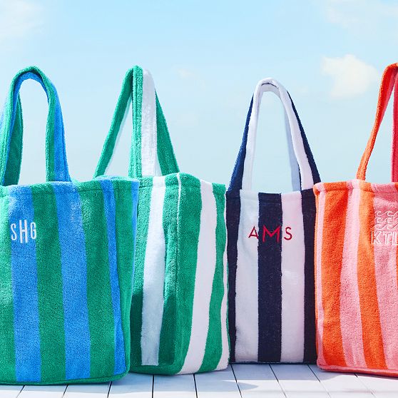 Cabana Stripe Terry Beach Tote