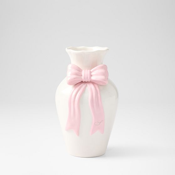 Ceramic Ruffled Bow Vase