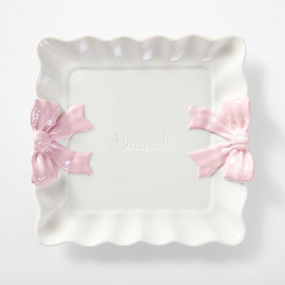 Ceramic Ruffled Bow Catchall