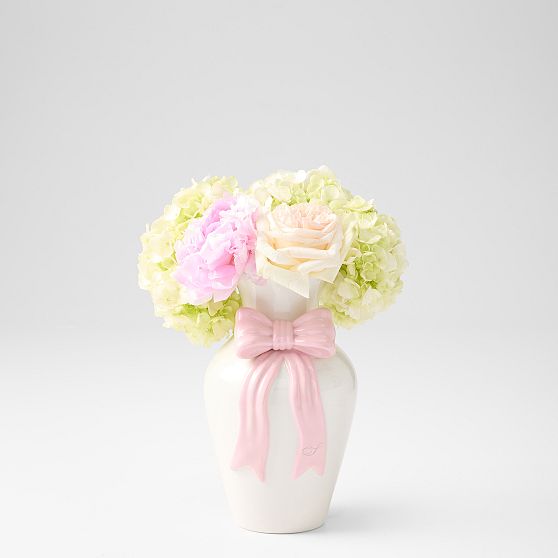 Ceramic Ruffled Bow Vase