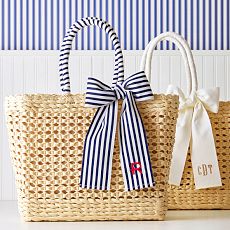 Ribbon Bow Basket Tote