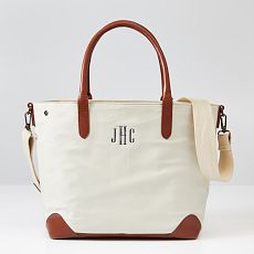 Canvas and Leather Travel Tote