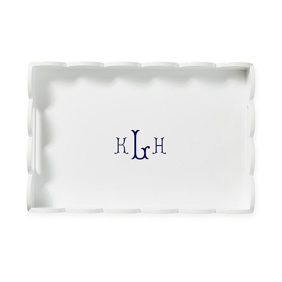 Scalloped Lacquer Serving Tray