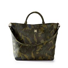 Extra Large Camo Leather Tote Bag 19”x 15”x 5” With Cotton