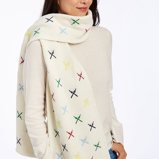 Embroidered Ski Scarf