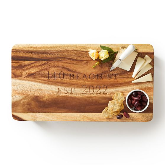 Acacia Wood Footed Cheese Board
