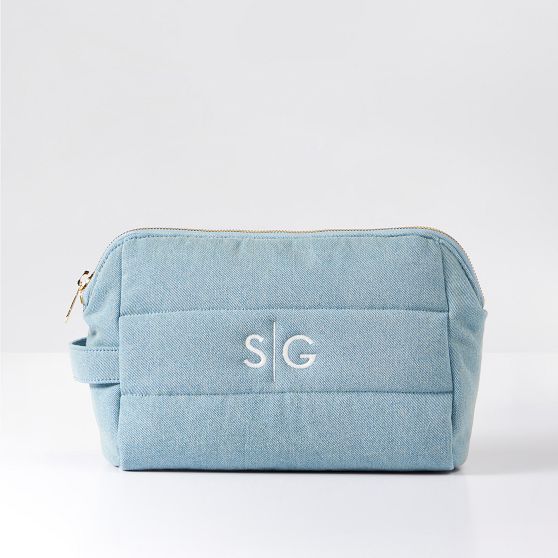 Denim Puffer Pouch