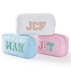 Monogrammed Patch Travel Pouch
