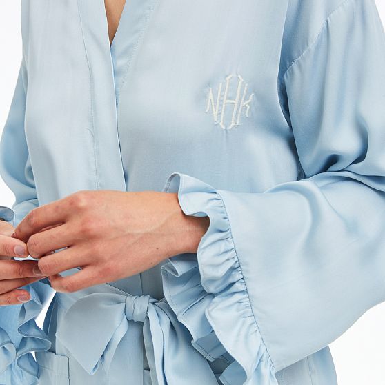 Ruffle Sateen Robe