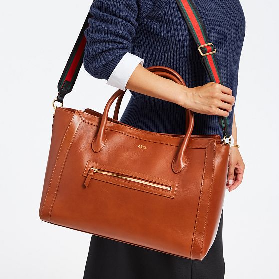 Zoe Leather Work Tote