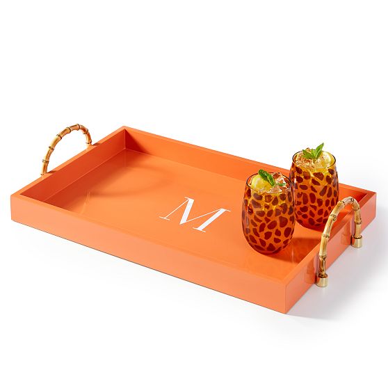 Arched Bamboo Lacquer Tray