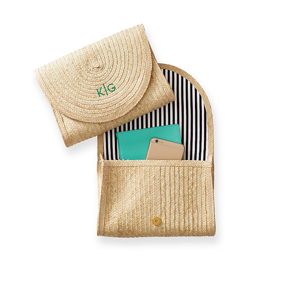 Palm Leaf Envelope Clutch