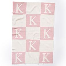 Initial Block Baby Crib Blanket