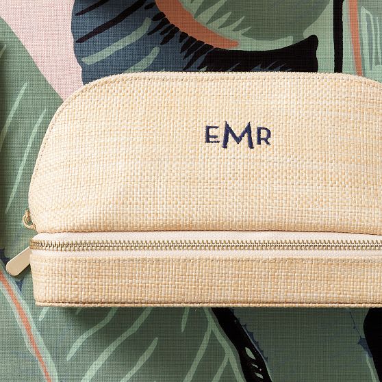 Raffia Dual Travel Organizer