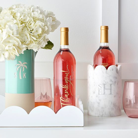 Scalloped Marble Wine Chiller