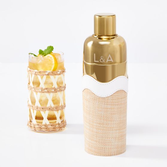 Raffia Wave Cocktail Shaker
