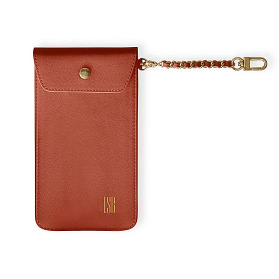 Chain Strap Leather Power Bank Case