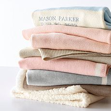 Cotton Cashmere Blend Stroller Blanket