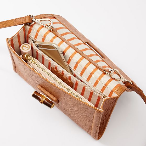 Emily Bamboo Leather Convertible Clutch